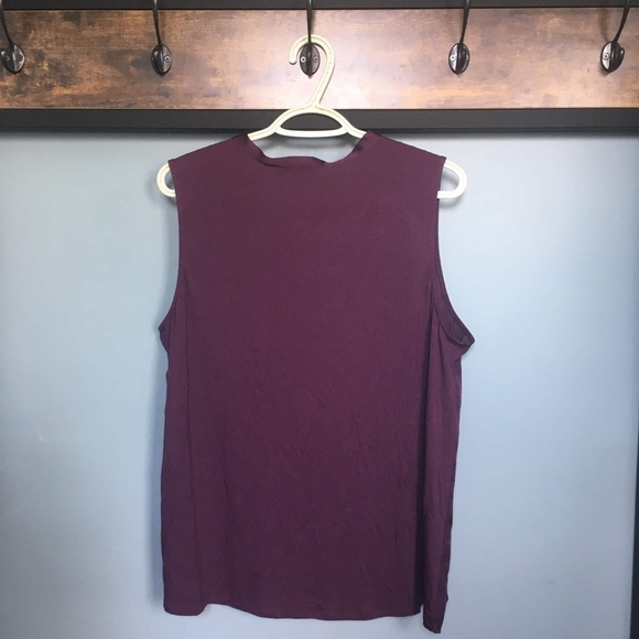 NWT Reitmans Plum Bow Neck Tank - Picture 3 of 3